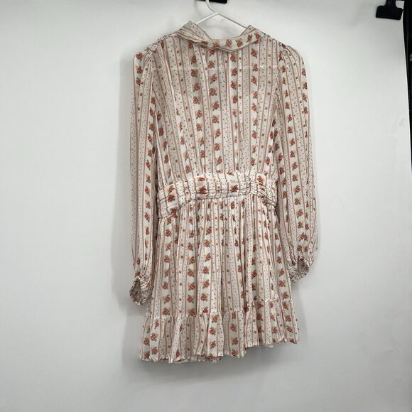 Anthropologie Let Me Be Mock Neck Sheerf Long Sleeve Mini Dress XS Cottagecore - Picture 4 of 16